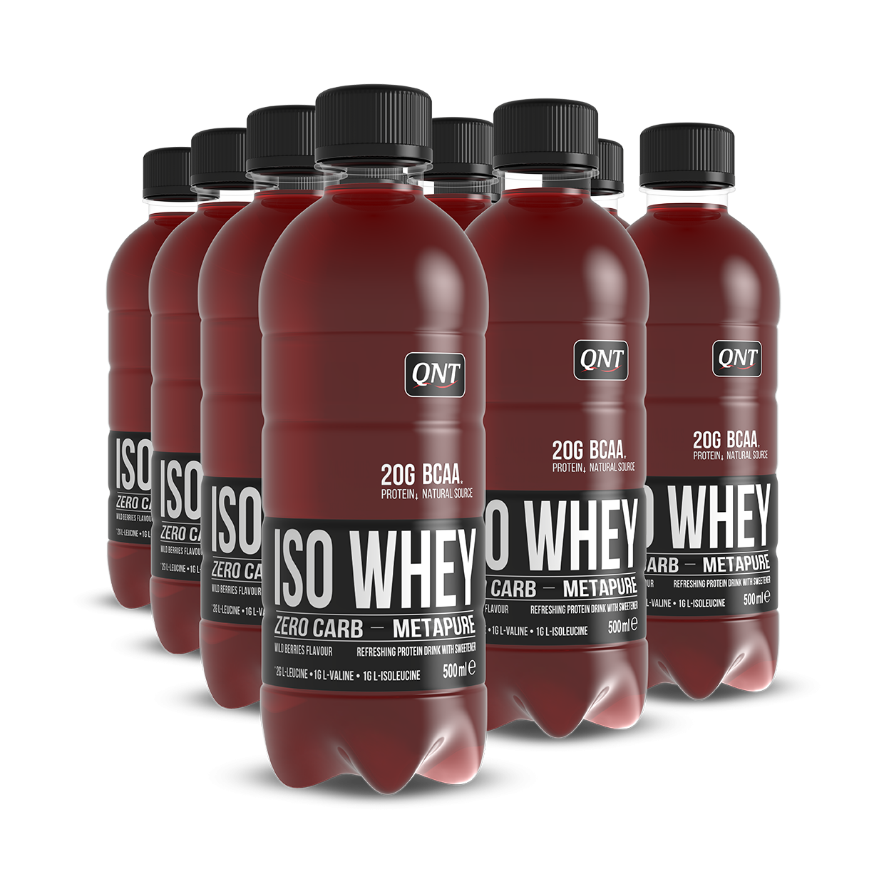 QNT Iso Whey Drink Wild Berries 500ml (70 Θερμίδες, 20 Γραμμάρια Καθαρή Πρωτεΐνη)